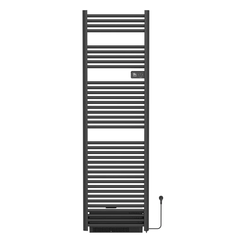 BELRAD elektrische handdoekradiator met blower – Smart WiFi – digitale thermostaat – 2000W – 1840x540 mm – mat zwart