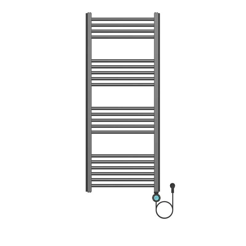 BELRAD elektrische radiator 1200x500 mm – 700W – gunmetal – digitale thermostaat – Smart WiFi – aansluiting rechts