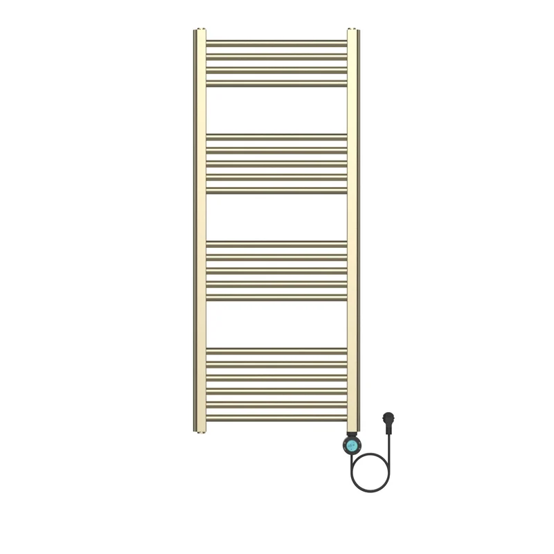 BELRAD elektrische radiator 1200x500 mm – 700W – geborsteld goud – digitale thermostaat – Smart WiFi – aansluiting rechts