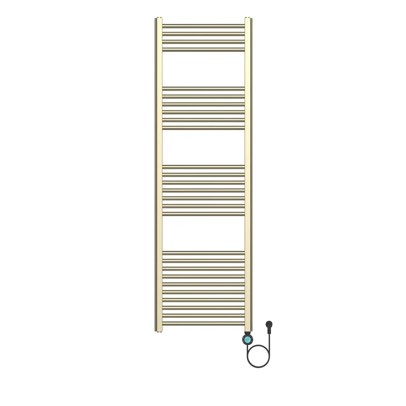 BELRAD elektrische radiator 1600x500 mm – 700W – geborsteld goud – digitale thermostaat – Smart WiFi – aansluiting rechts