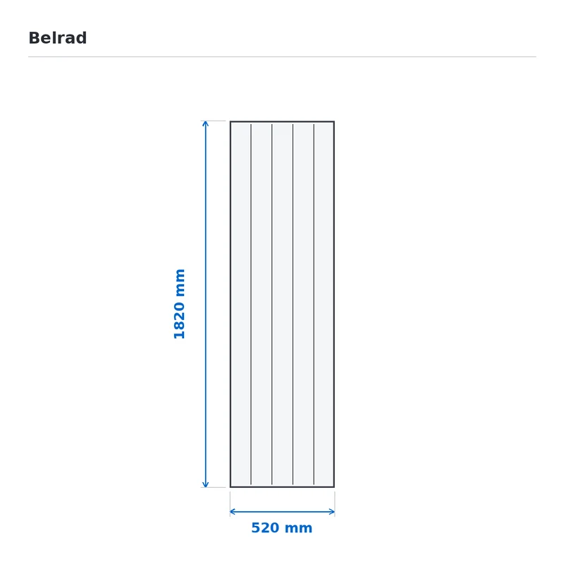 BELRAD verticale radiator 1820x520 mm - Goud