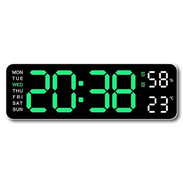 Grote Digitale Wekker | Multifunctioneel Display | USB-voeding