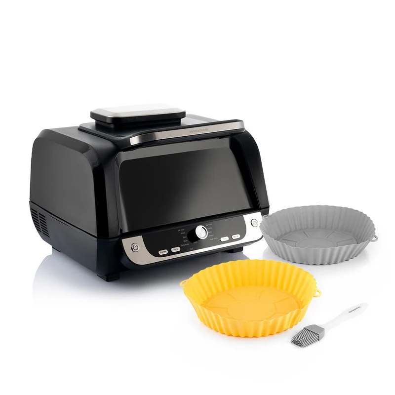 Pack Cestas de Silicona con Pincel para Freidoras de Aire y Freidora de Aire con Grill, Accesorios y Recetario InnovaGoods