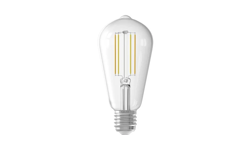 Calex Slimme Lamp - Wifi LED Filament Verlichting - E27 - Rustiek Smart Lichtbron Helder - Dimbaar - Warm Wit licht - 7W