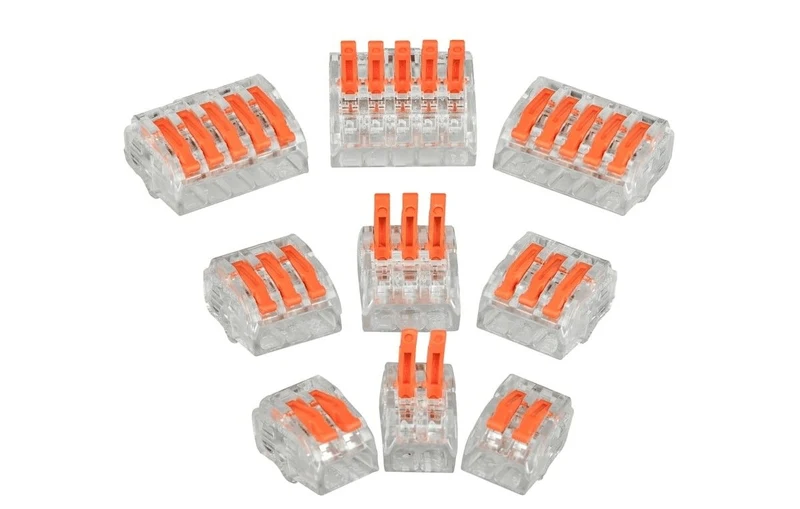 Set hevelklemmen 5, 3 en 2 gats - 0,2 tot 2,5 mm²- 50 stuks