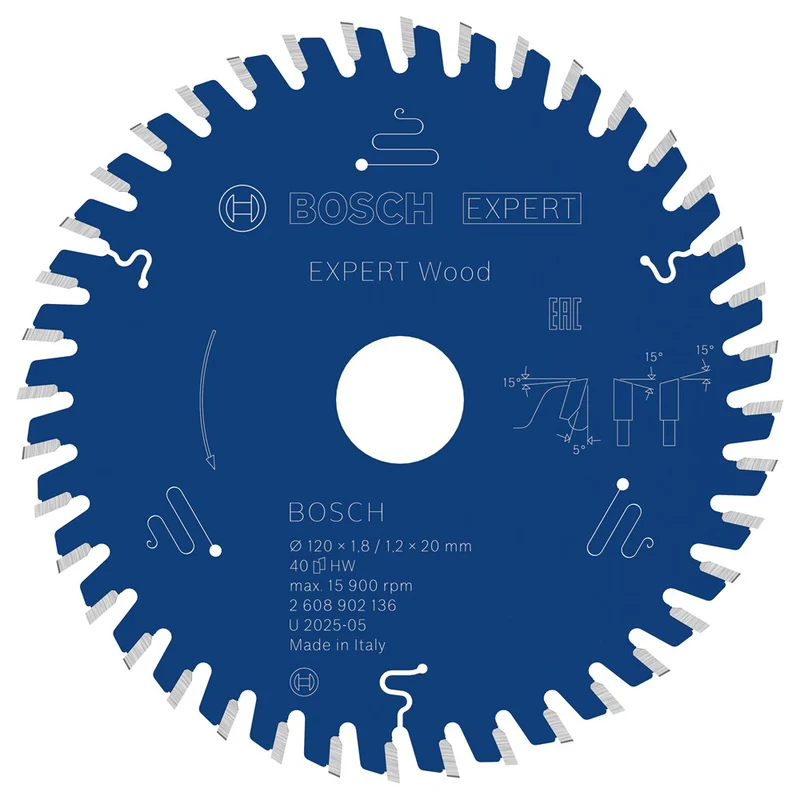 Bosch CIRKELZAAGBLAD WOOD, 120 X 20 X 1,8 MM, 40T