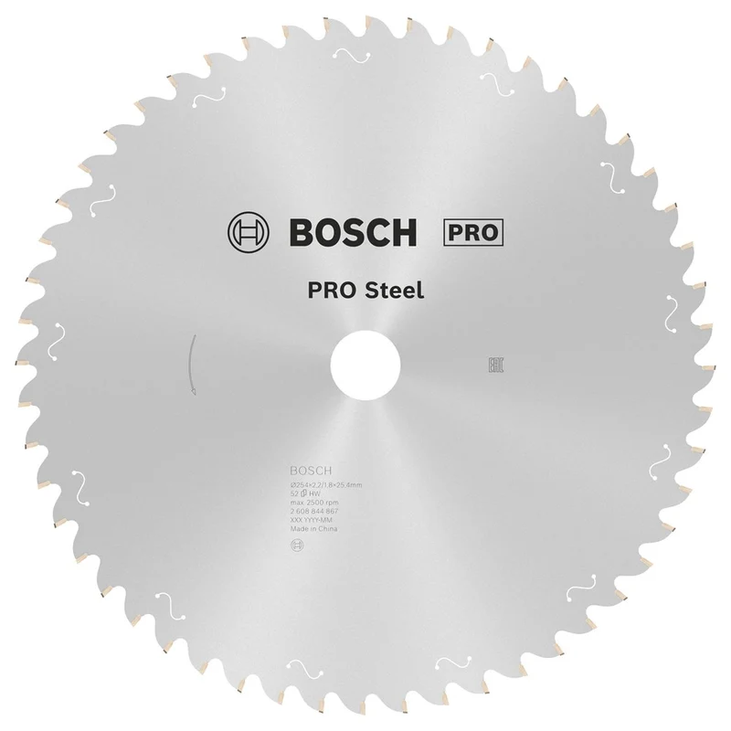 Bosch PRO STEEL CZBLAD DRY CUT 254X2,2X25,4 52