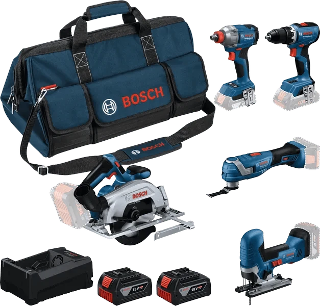 Bosch Set met 5 18V Machines GSR+GDX+GKS+GOP+GST - 0615A500BV (Bosch gereedschapset)