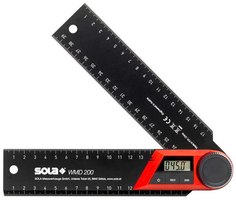 SOLA HOEKMETER ELECTRONISCH 200MM WMD 200