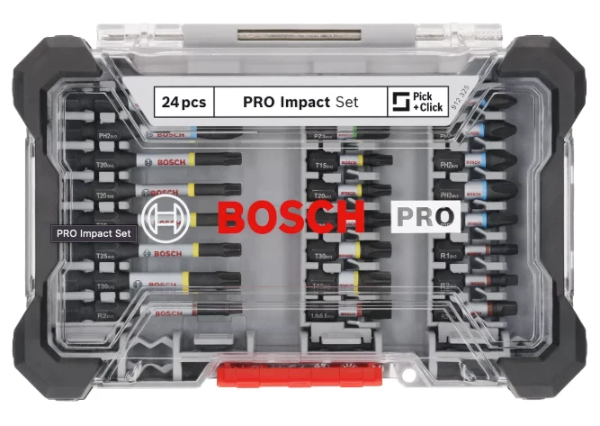 Bosch PRO IMPACT Schroefbitset 24-delig in Display - 2608521U75