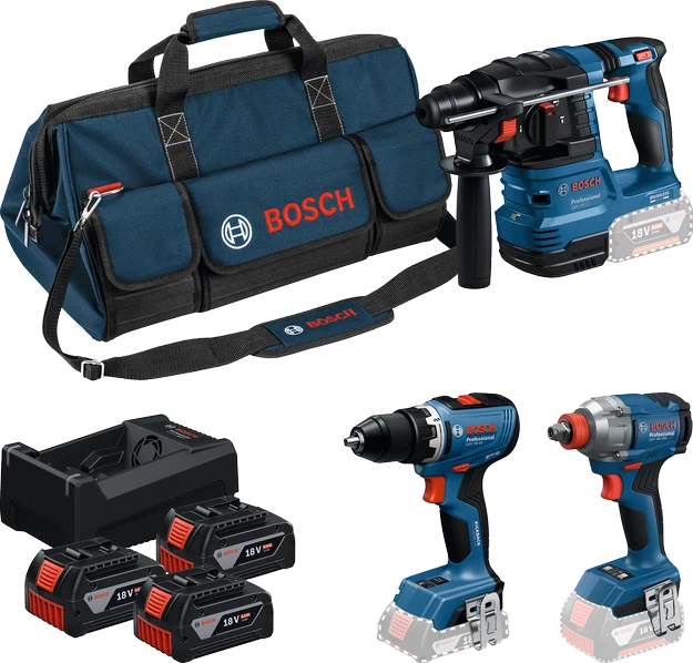 BOSCH 3-TOOLKIT 18V GSR+GDX+GBH (Bosch gereedschapset)