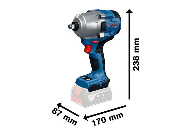 Bosch GDS 18V-780 ACCU SLAGMOERAANZETTER DOOS (accu slagmoersleutel)