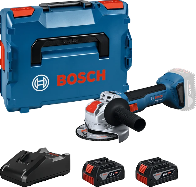 Bosch GWX 18V-8 ACCU HAAKSE SLIJPER L-BOXX - 2X GBA 18V 4,0 AH