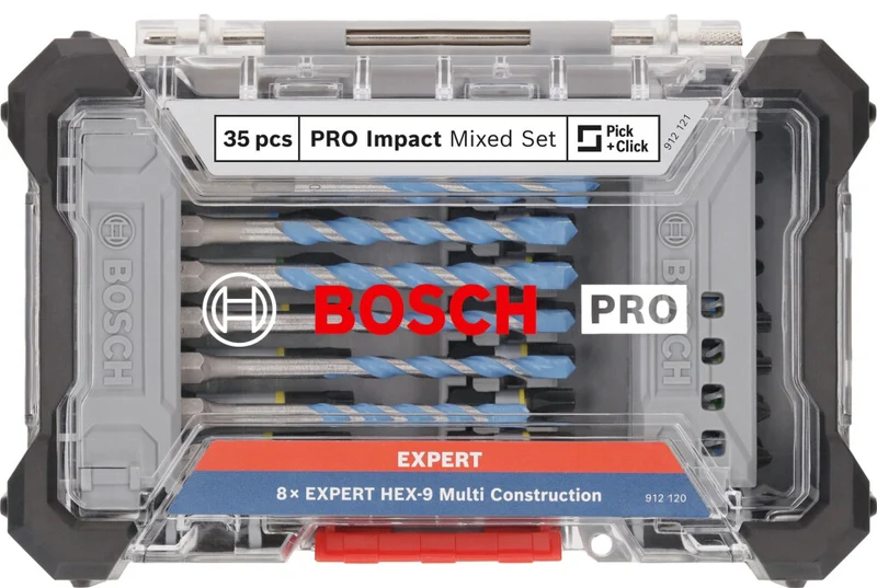 Bosch PRO IMPACT bits + MC boren 35-delig in Display - 2608521U82