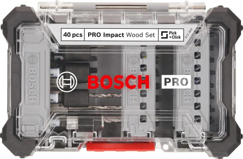 Bosch PRO IMPACT Bits + Houtboren 40-delig in Display - 2608521U87