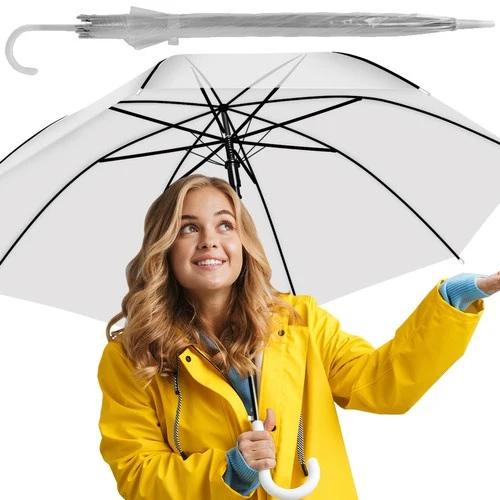 Malatec Transparante Paraplu - Automatisch - Wit - 93 cm