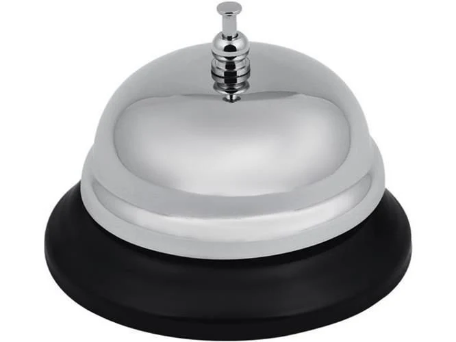 Malatec Baliebel - Zilver - 8,5 cm - RVS Tafelbel