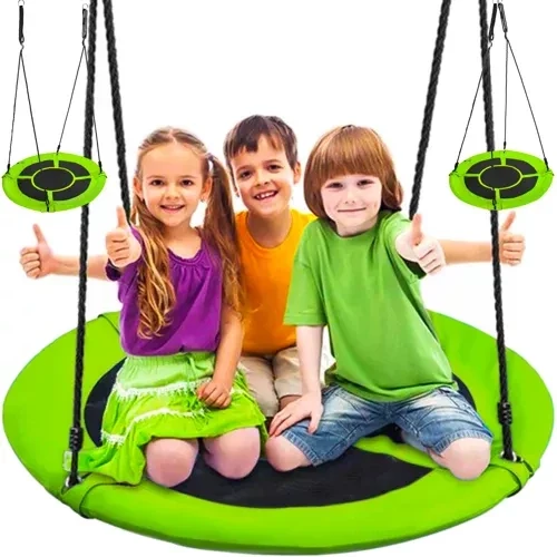Malatec Ooievaarsnest Schommel - 100 cm - 150 kg - Groen/Zwart