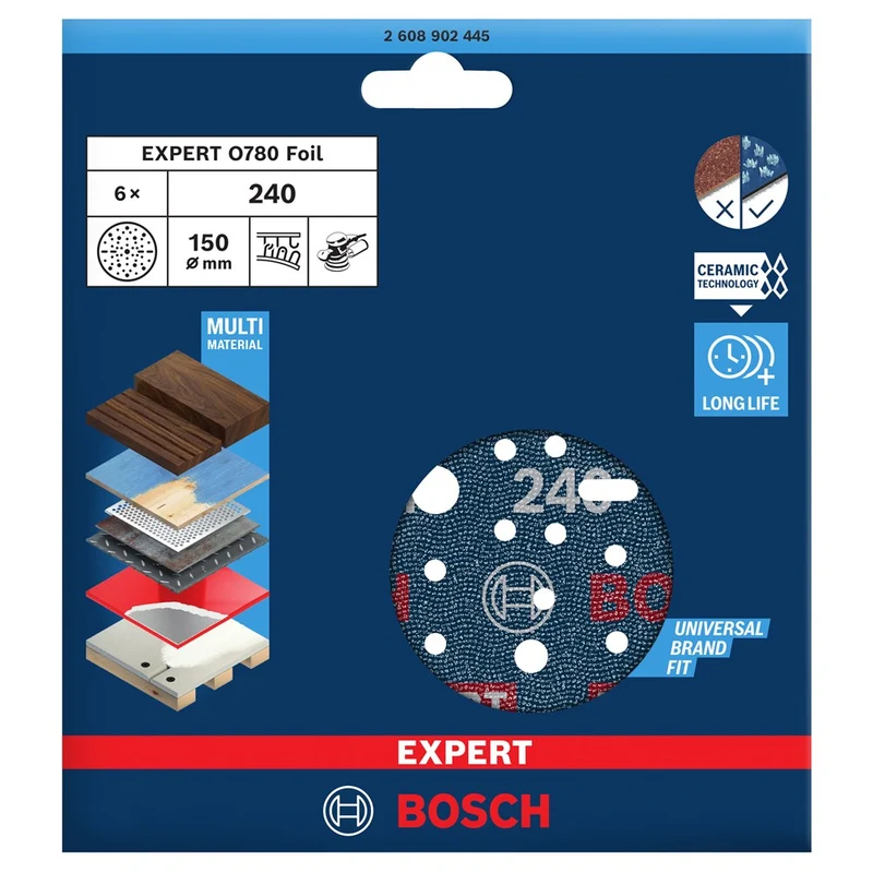 Bosch SCHUURSCHIJF O780, 150 MM, G240, 6X