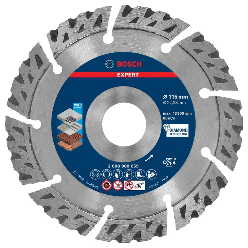 Bosch EXPERT MultiMaterial diamantdoorslijpschijf 115x22,23x2,2x12mm - 2608900659