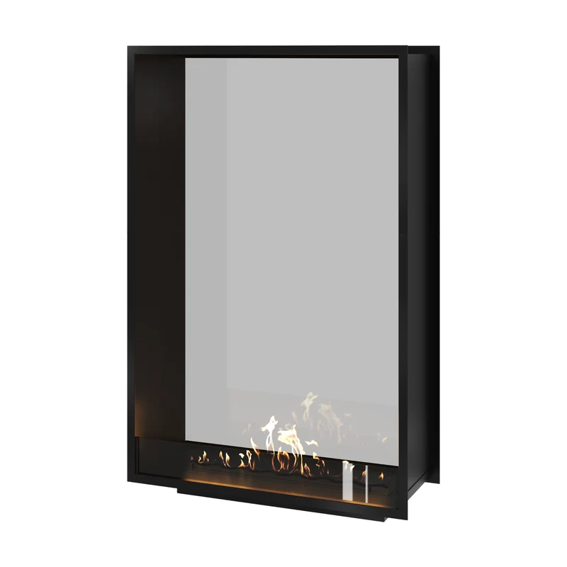 Verticale Bio-ethanol Doorkijkhaard Fame Enkel Glas 100 x 160 cm | Wild Flame