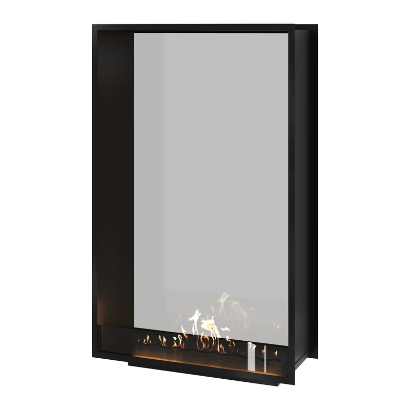 Verticale Bio-ethanol Doorkijkhaard Fame Enkel Glas 100 x 180 cm | Wild Flame