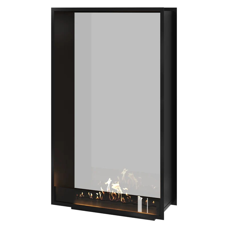 Verticale Bio-ethanol Doorkijkhaard Fame Enkel Glas 100 x 200 cm | Wild Flame