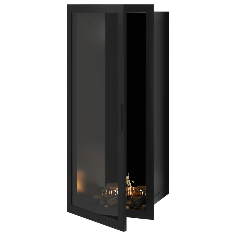 Selected verticale enkelzijdige bio-ethanol inbouwhaard – volglas – 60 × 200 cm | Wild Flame