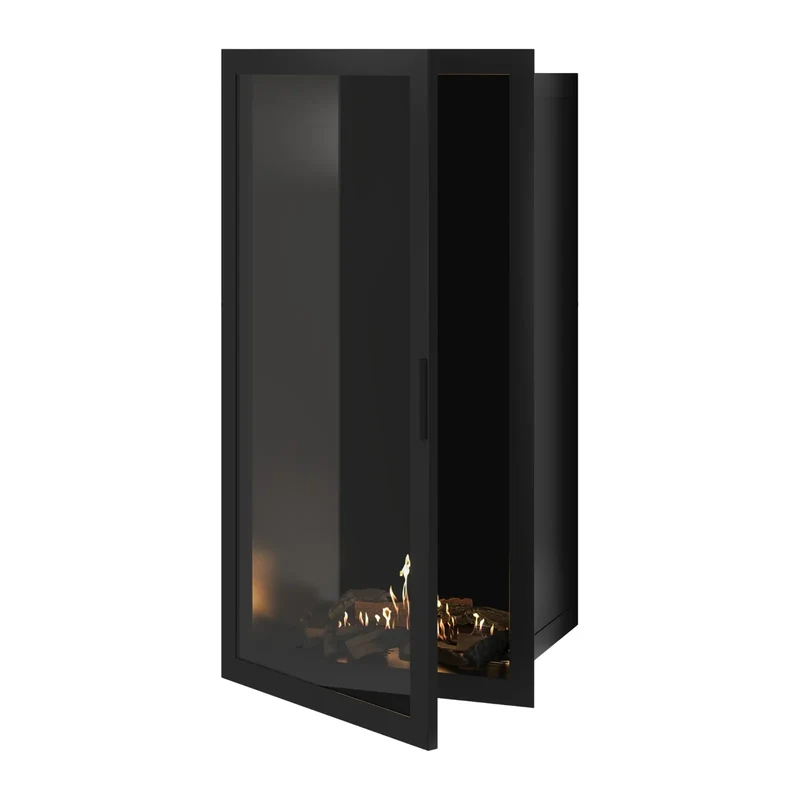 Selected verticale enkelzijdige bio-ethanol inbouwhaard – volglas – 70 × 160 cm | Wild Flame