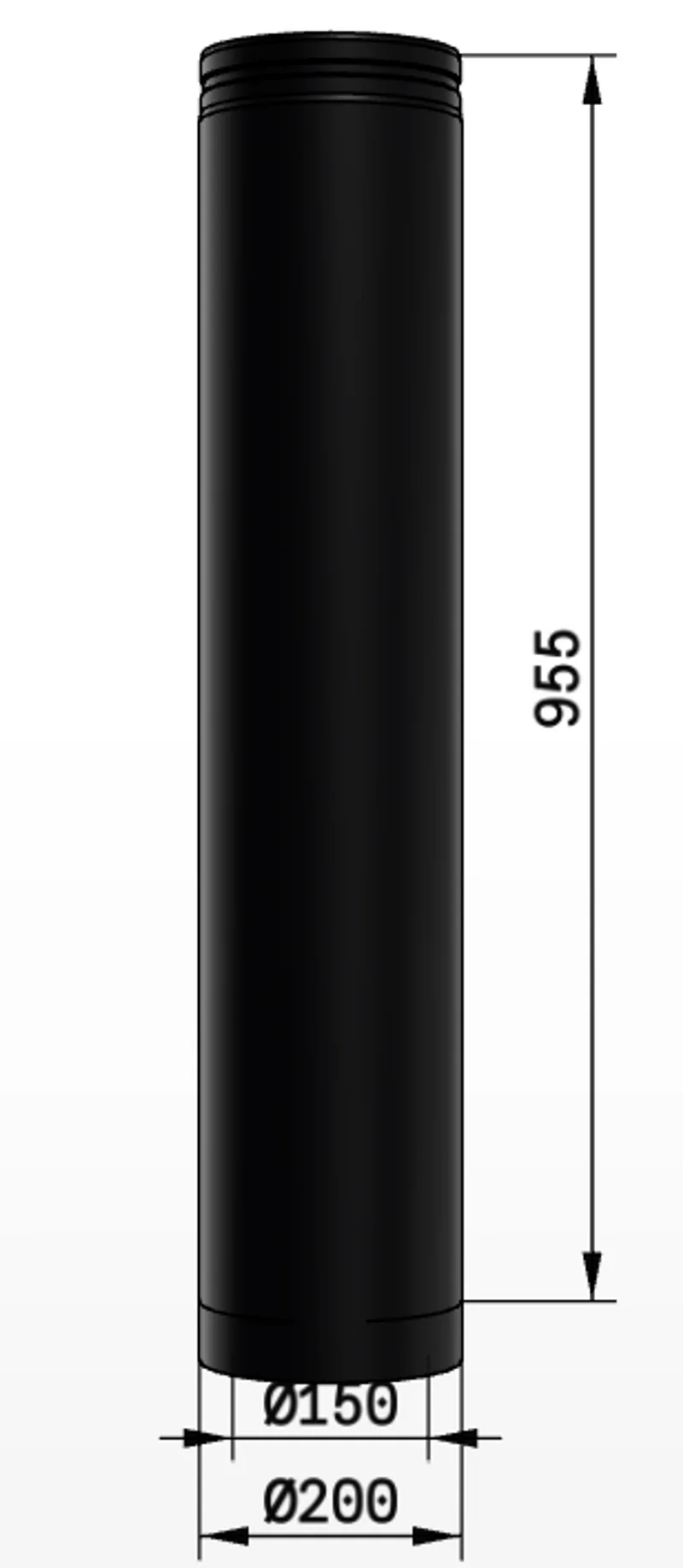 Skorsten Schiedel Raklängd PMS25/150
