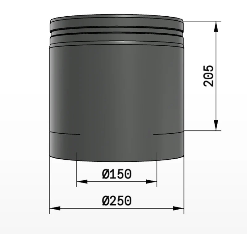 Skorsten Schiedel Raklängd PMS50/150