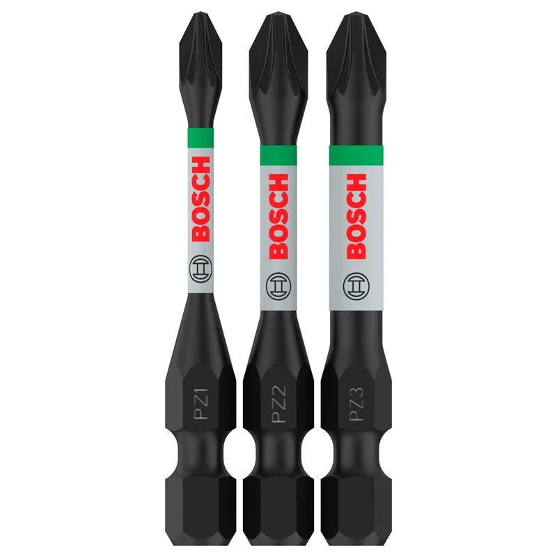Bosch 3 PRO BITS IMPACT PZ1 PZ2 PZ3 55MM