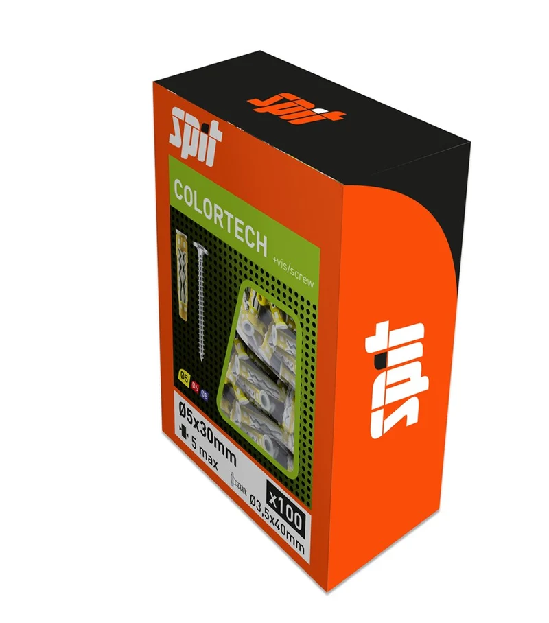 SPIT COLORTECH UNI PLUG 5x30 - 100 ST MET SCHROEF