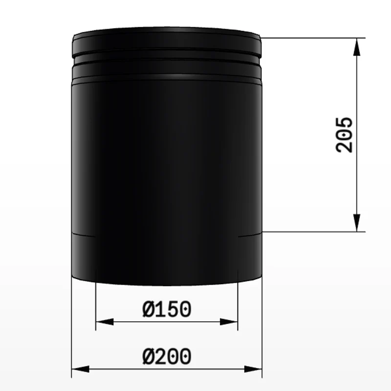 Skorsten Schiedel Raklängd PMS25/150