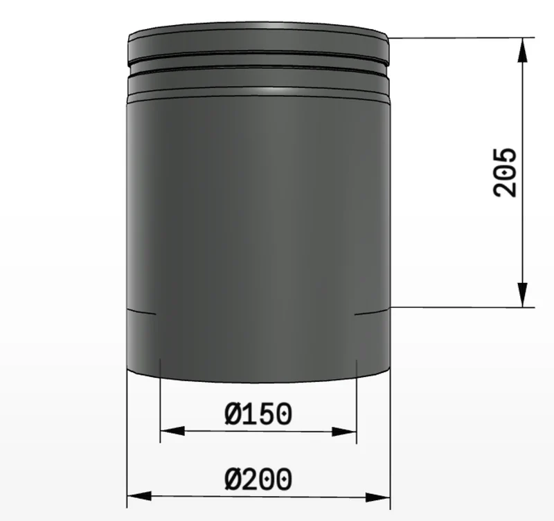 Skorsten Schiedel Raklängd PMS25/150