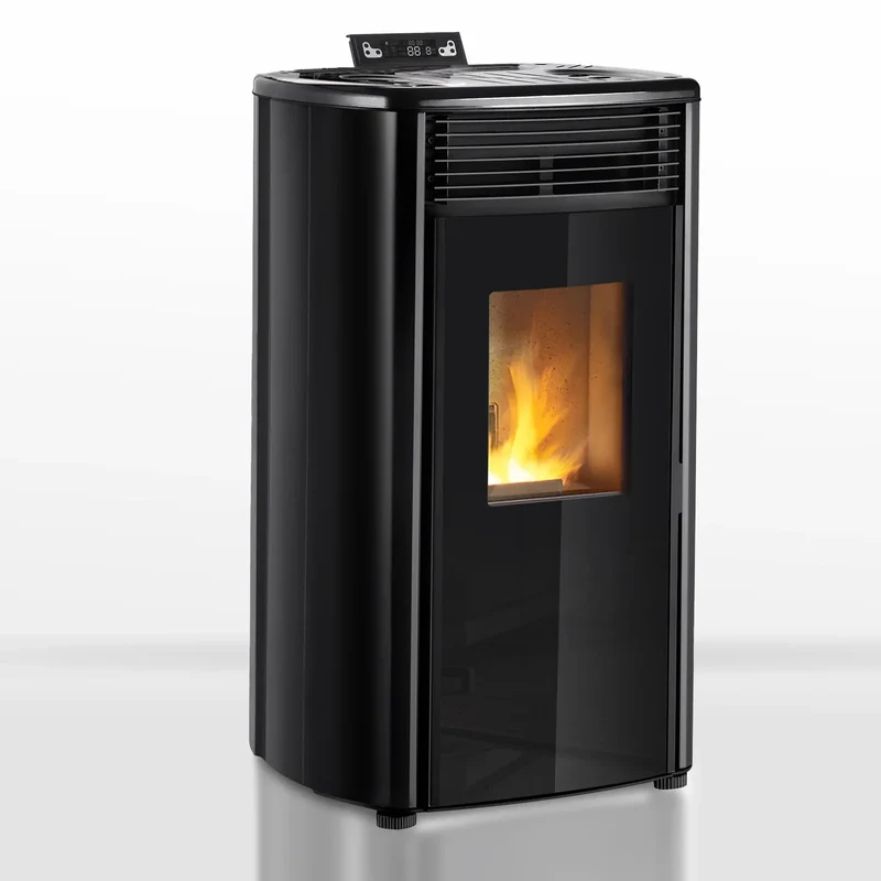 Pellet Stove - 9,9 kW - for 80-100 m² - 5 levels - timer - CR9 - dual door