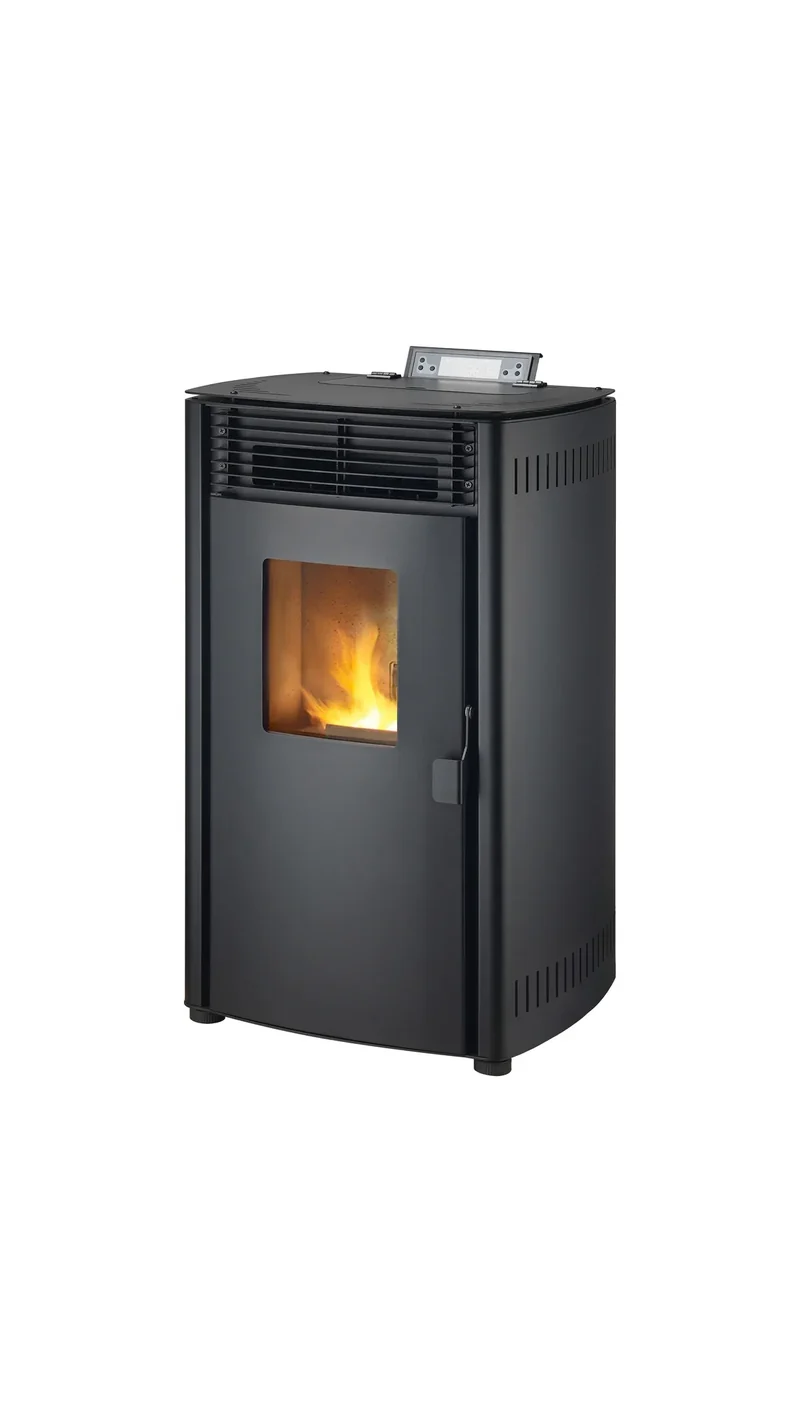 Pellet Stove - 8.8KW - for 60-80 m2 - 5 levels - timer - CR05 Black