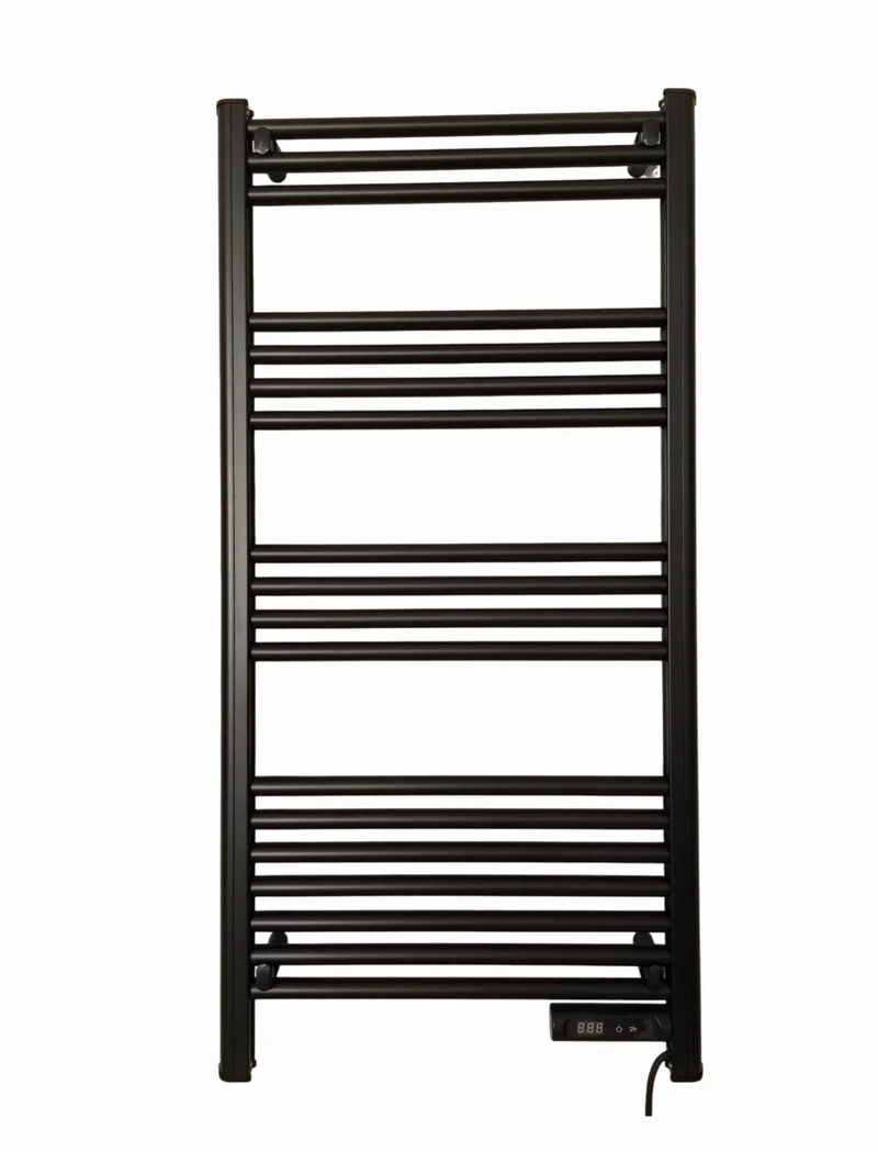 Smart electric towel radiator with digital control, black, 425 Watt