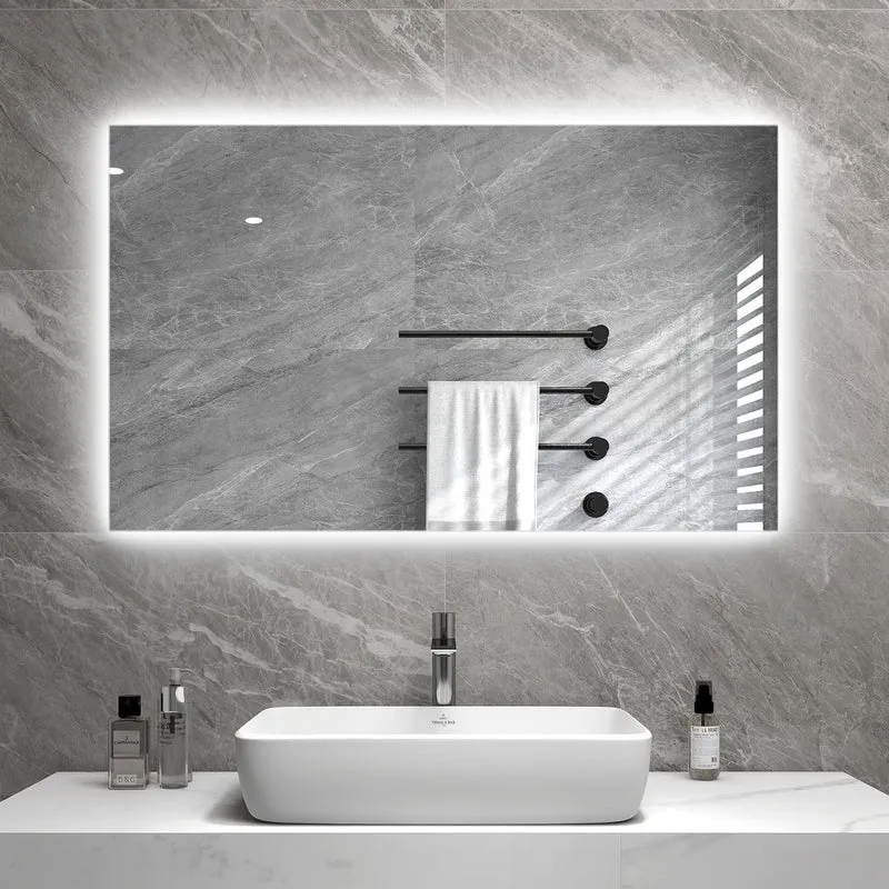 Mirror with LED lighting infrared heater 60x100 580Watt