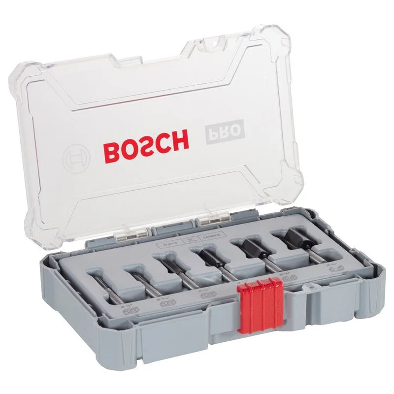 Bosch 6-DELIGE FREZENSET RECHTE SCHACHT 1/4