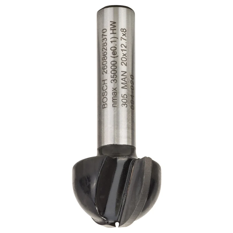 Bosch HALFRONDPROFIELFREES 8 MM, R1 10 MM, D 20 MM, L 12,4 MM, G 46 MM