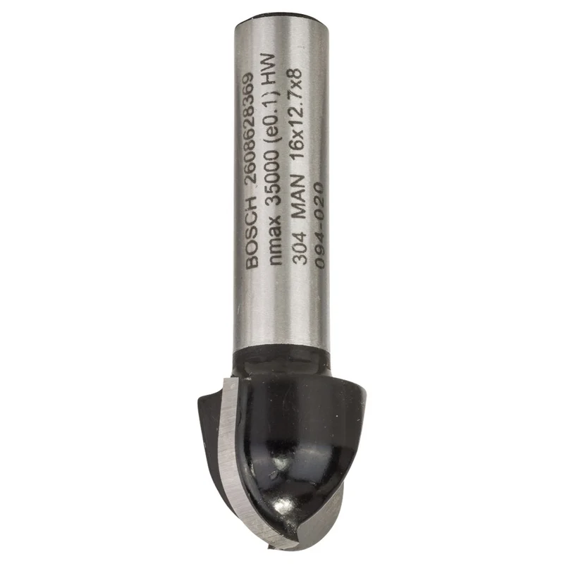 Bosch HALFRONDPROFIELFREES 8 MM, R1 8 MM, D 16 MM, L 12,4 MM, G 45 MM