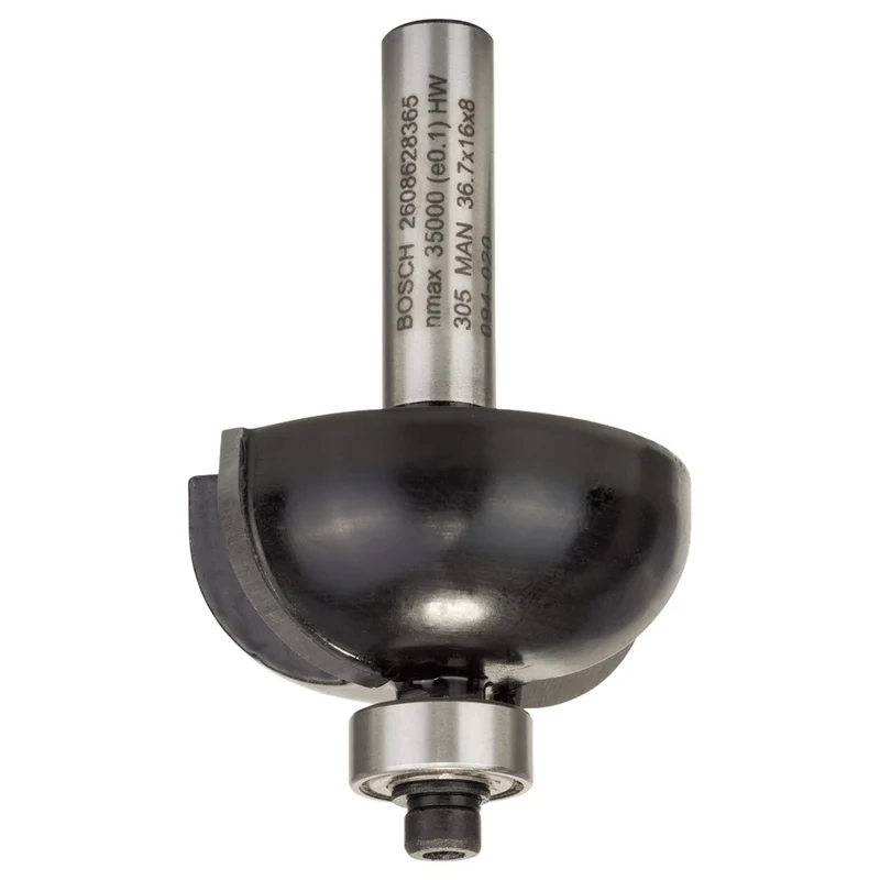 Bosch HALFRONDPROFIELFREES 8 MM, R1 12 MM, D 36,7 MM, L 16 MM, G 58 MM