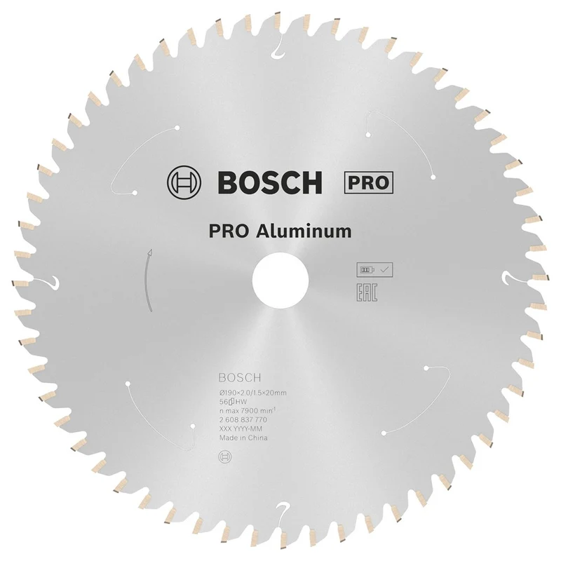 Bosch CIRKELZAAGBLAD ALUMINIUM 190X20X2/1.5X56T