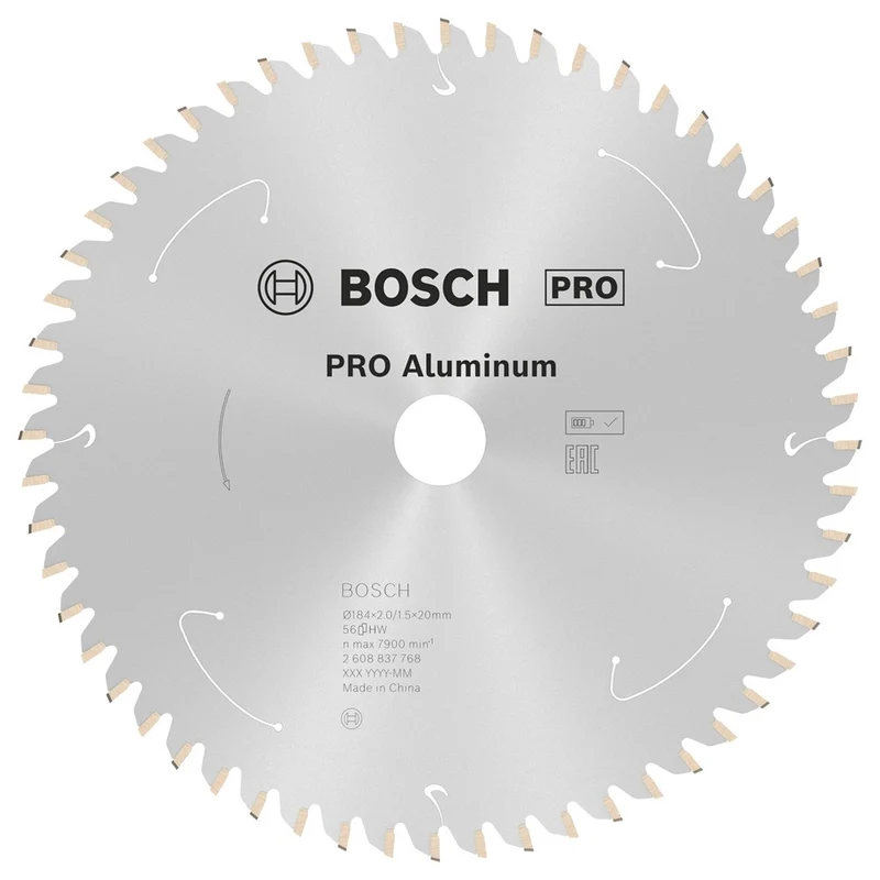 Bosch CIRKELZAAGBLAD ALUMINIUM 184X20X2/1.5X56T