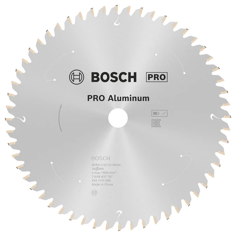 Bosch CIRKELZAAGBLAD ALUMINIUM 184X16X2/1.5X56T
