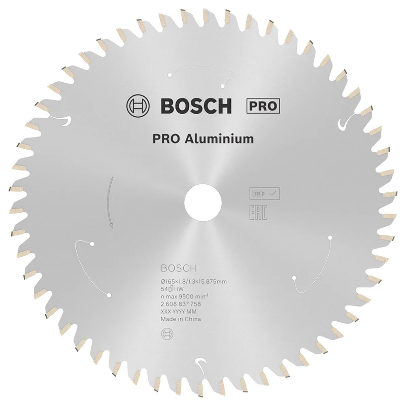Bosch CIRKELZAAGBLAD ALUMINIUM 165X15.875X1.8/1.3X54T