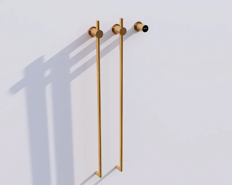 Square Gold Towel Ring