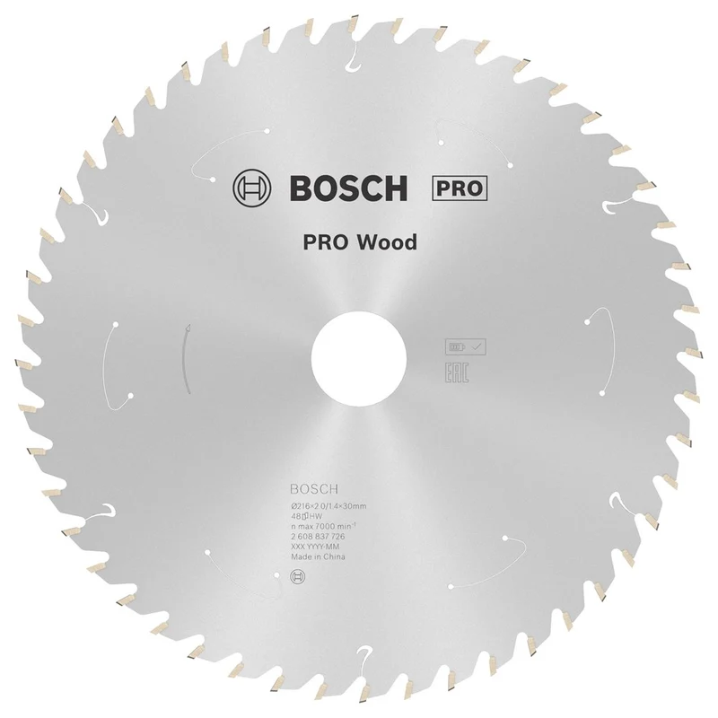 Bosch CIRKELZAAGBLAD WOOD 216X30X1.7/1.2X48T
