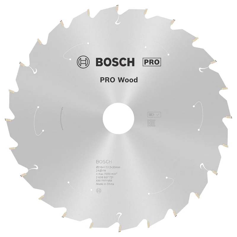 Bosch CIRKELZAAGBLAD WOOD 216X30X1.7/1.2X24T